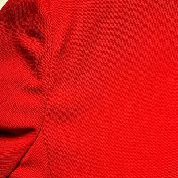 VTG Gucci Red 100% Wool One Button Closure Woman 80's Blazer Made in Italy 14US